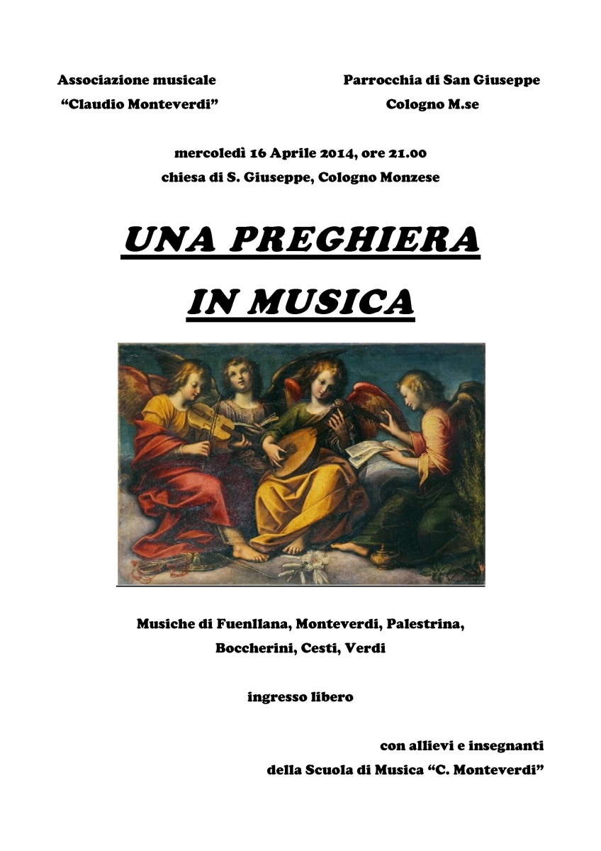 locandina - Una preghiera in musica 2014 san giuseppe