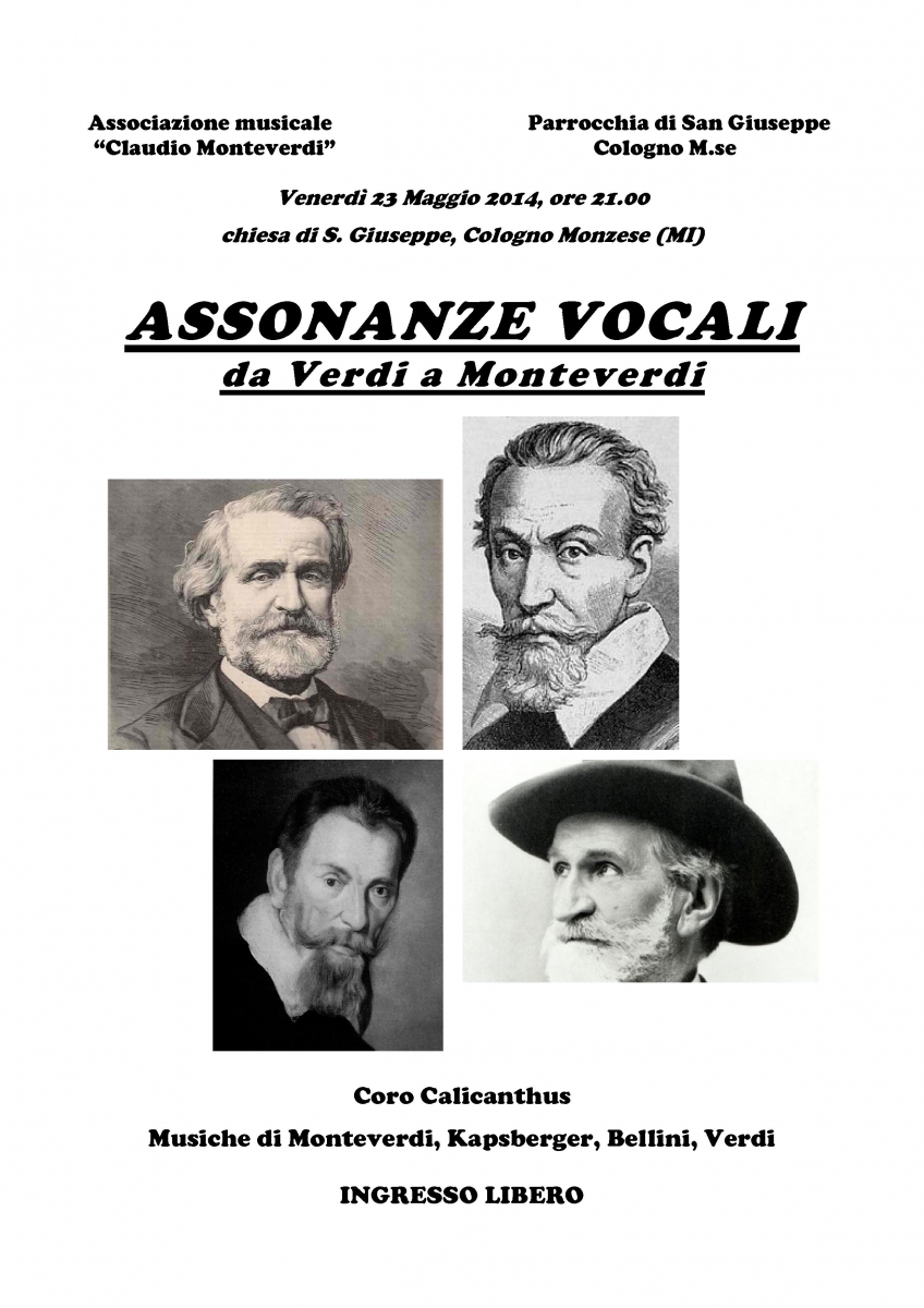 locandina - Assonanze vocali  San giuseppe 23 mag 2014