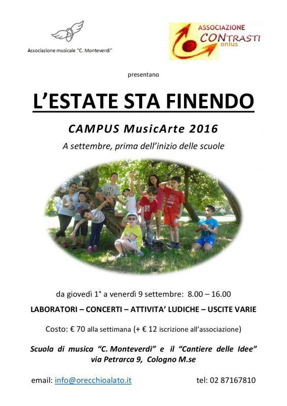 CAMPUS MusicArte LE L'ESTATE STA FINENDO 2016 locandina-001
